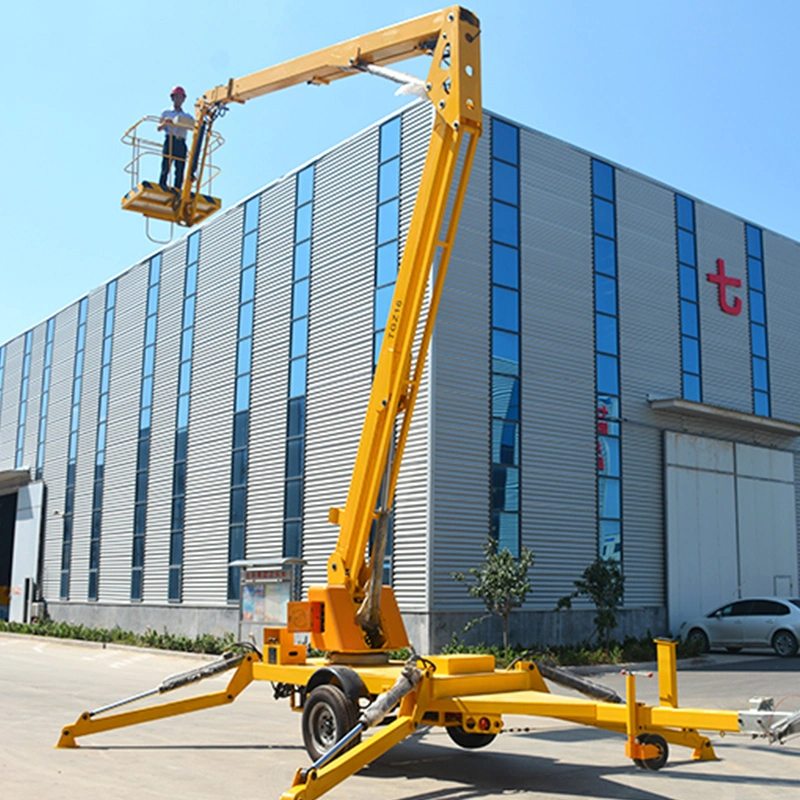 Levage Tuhe 6m 8m 12m 14m 16m Cherry Picker 4X4 Voiture de relevage de rampe montés sur camion grue de levage avec panier