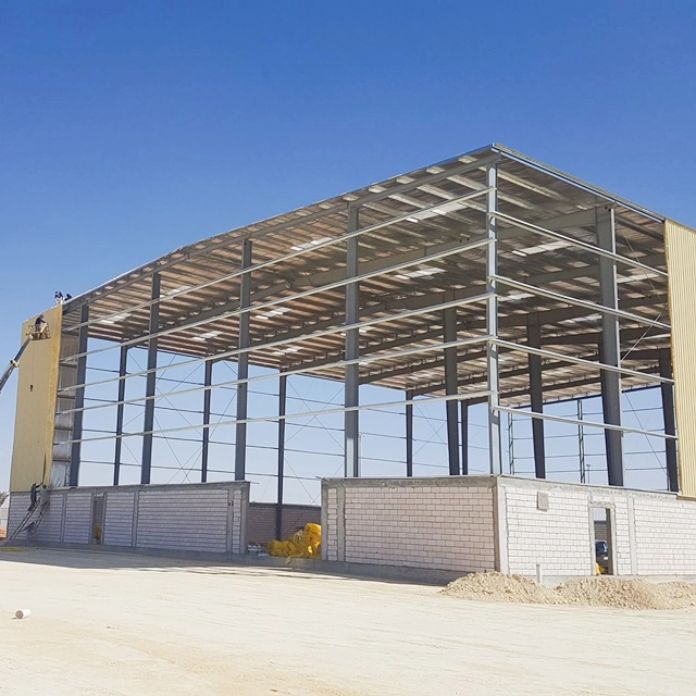 H columna de viga HOY-DIP Galvanizado pintado Precio barato Alta calidad Estructura de acero Garaje Hangar Taller almacén para la personalización