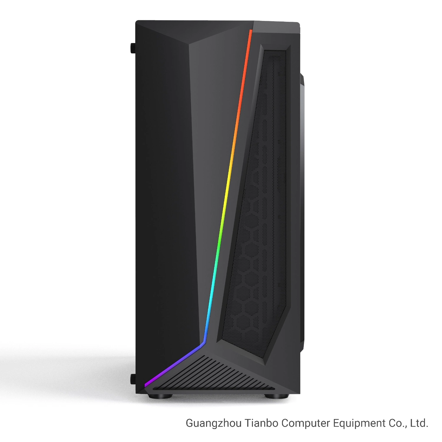 Gaming PC Case with Motherboard Synchronization RGB LED Strip ATX Computer Case