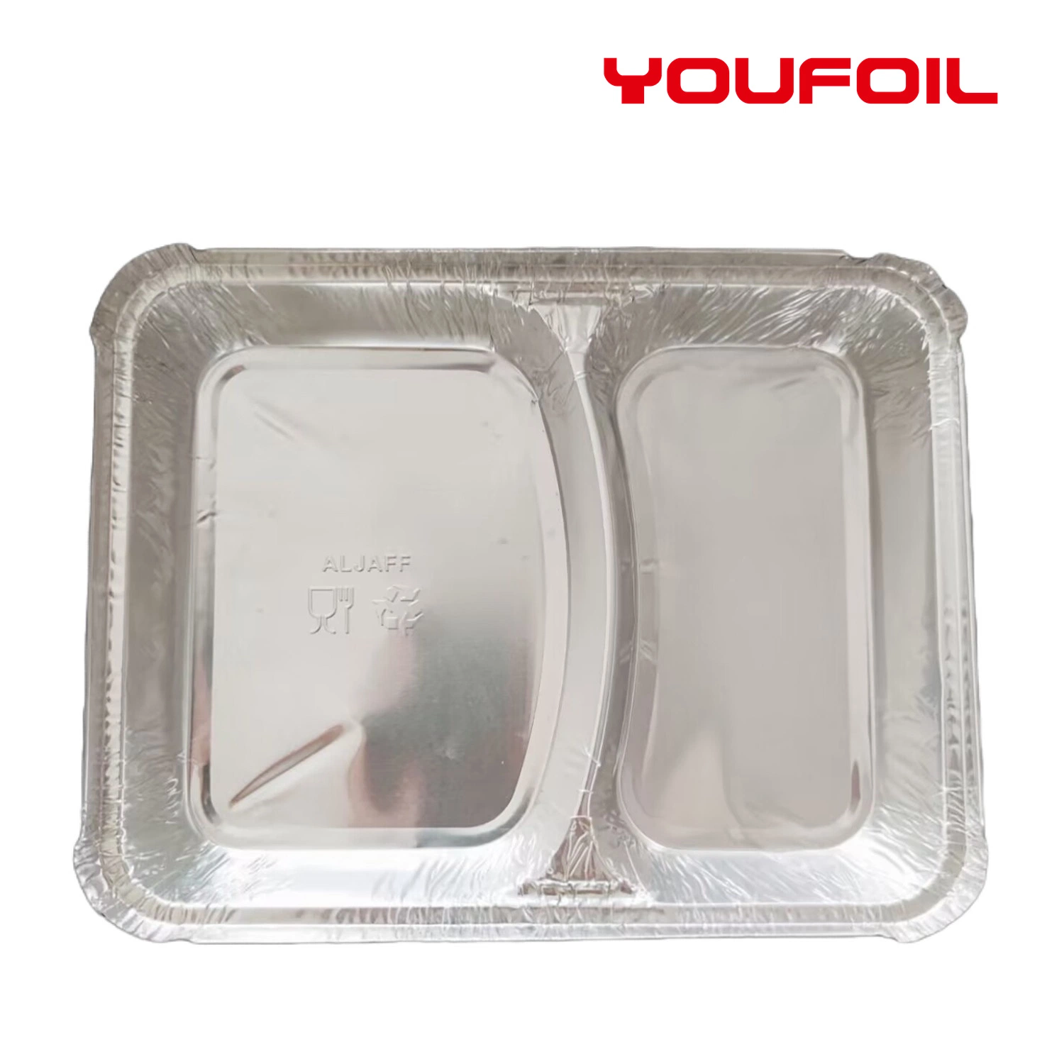 Disposable Food Container Silver Color Multiple Compartments