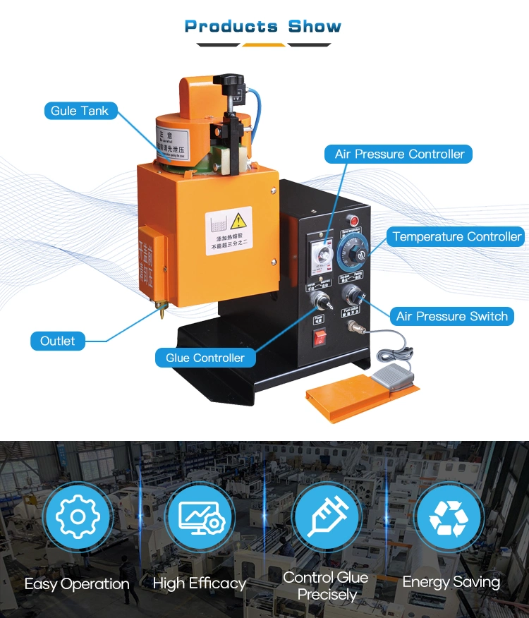 Equipo dispensador de adhesivo termofusible tipo 2kg de la línea sensible del interruptor