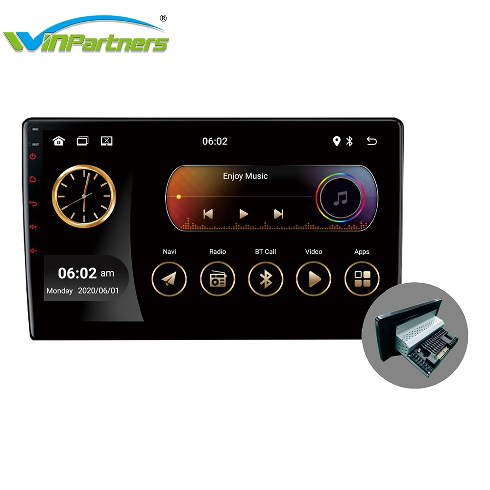 Rádio para automóvel universal de 9" Android Player 2 DIN GPS Android 10.1 2 GB e 32 g.