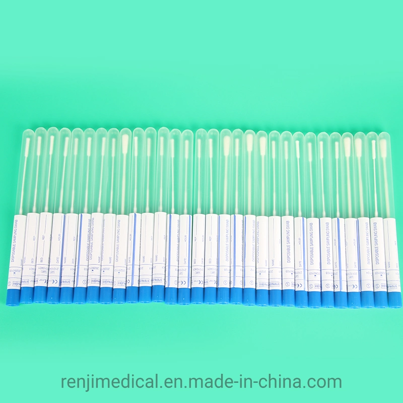 Disposable Medical Supplies Clinical Virus Sampling Test Swab Stick Throat Saliva DNA/Rna Flocked Swab Sample Collection Kit