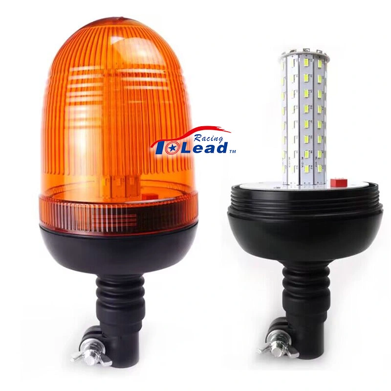 Super Bright Beacon Rotating Warning Light LED Flash (12V/24V) with Flexible Pin