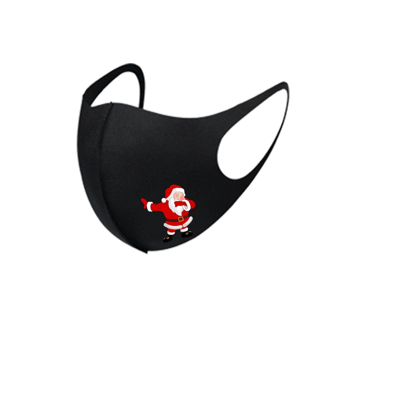 Logo personnalisée OEM décoratifs enfants adultes de coton de tissu noir favorise l'Animal Masque bouche Creative Party de Noël masque réutilisables