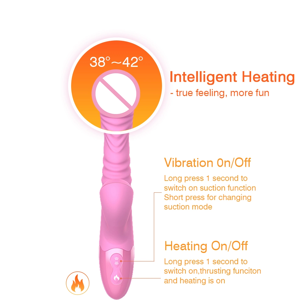 Multifunctional Sex Toys USB Charge Heating Mute Accept Paypal Rabbit Vibrator (8)