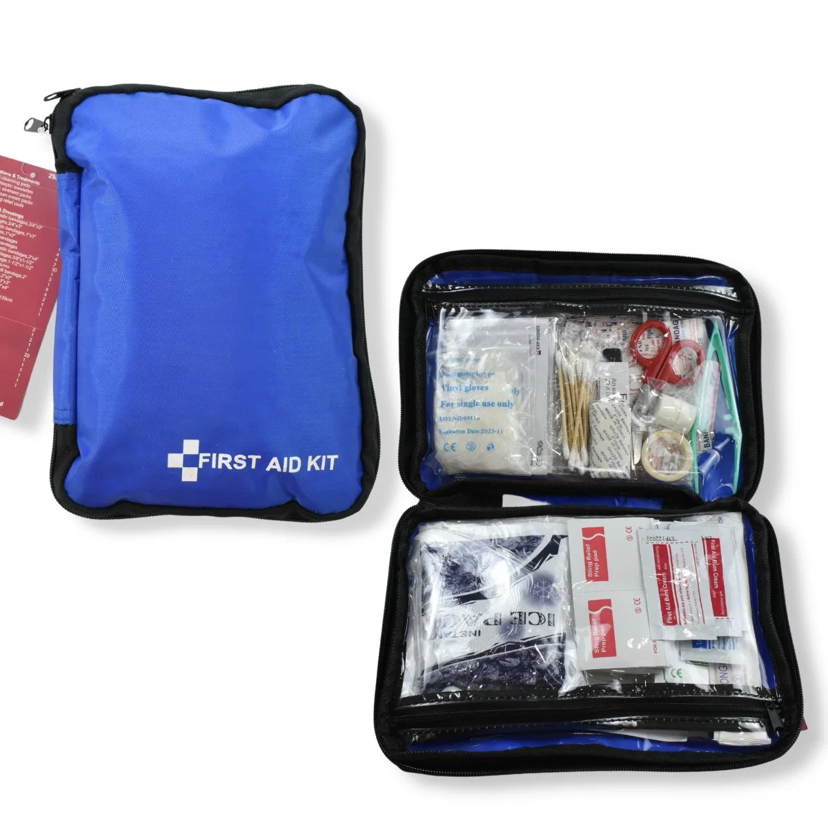 Custom 290 piezas Home Oficina de viaje coche Kit de emergencia médico Bolsa de botiquín de primeros auxilios con suministros médicos de emergencia