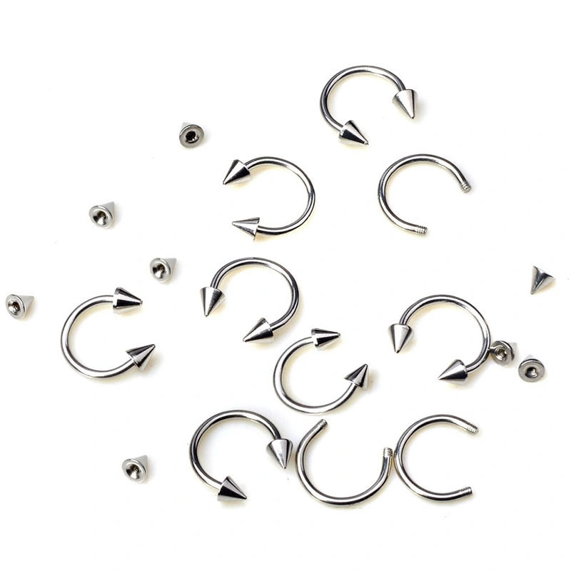 Titanium C-Word Rod Nose Stud Nose Ring Body Piercing