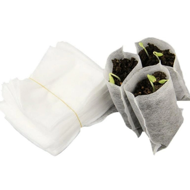 100PCS Sacs de pépinière biodégradables en non-tissé pour plantes, sacs de culture pour semis, outil de jardinage, sac de culture pour la plantation de pommes de terre, pot de pépinière.