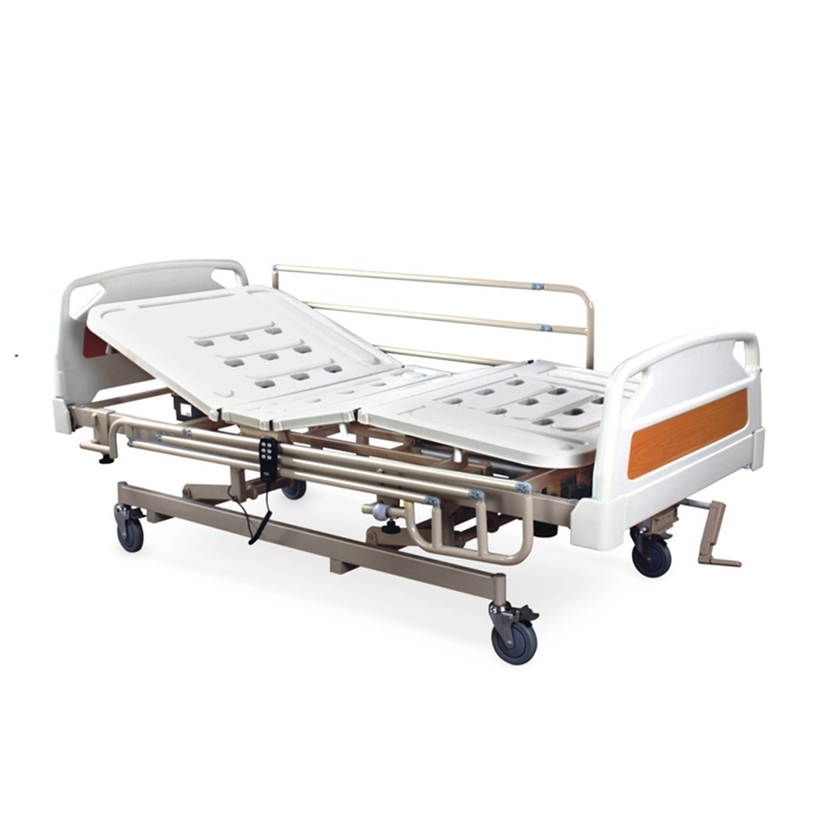 Topmedi Hospital Bed with Folding Steel Guardrails for Hospital Use