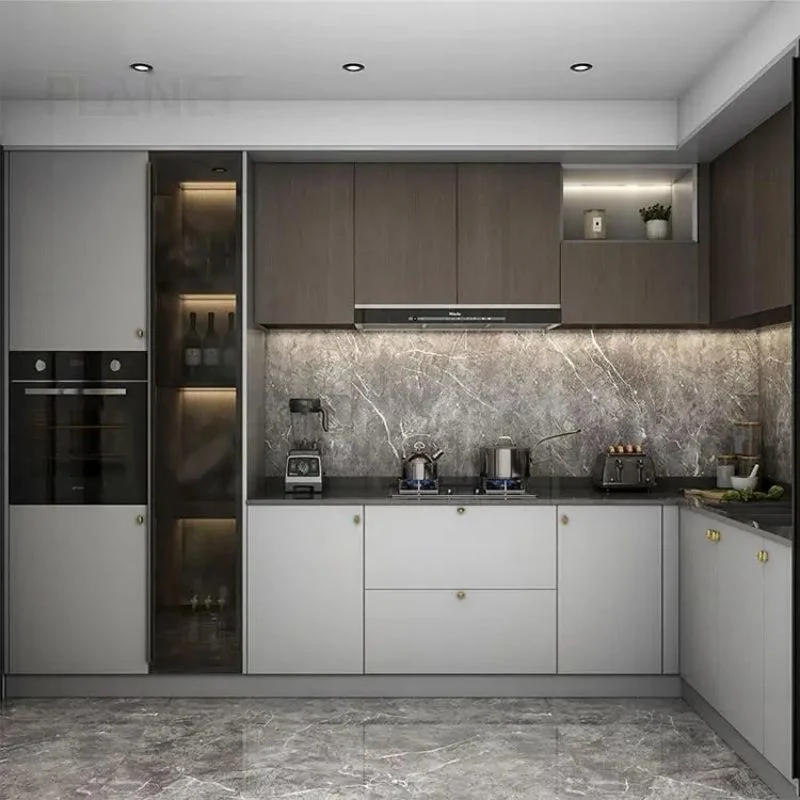 Modern Modular Kitchen Cabinets European Style Lacquer Kitchen Designs Made in China Manufacturing