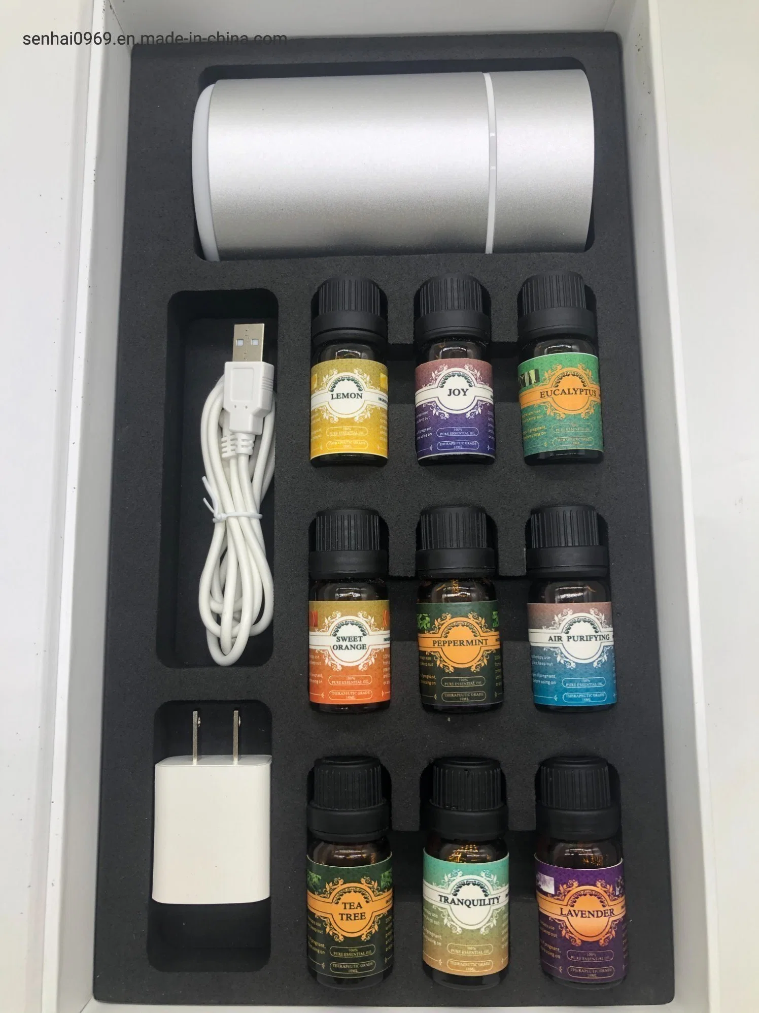 Kit de regalo Difusor Natural Aromaterapia Aceite esencial de protección Box Set con etiqueta privada Custom