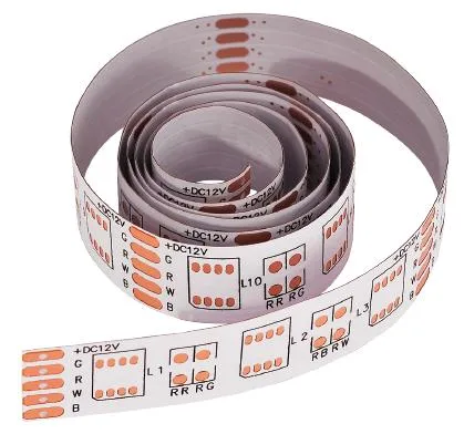 Double-Sided High Temperature Pi 1/1oz 1/2oz Ra Copper Coverlay LED Flex PCB 94V0 FPC for LED Strip