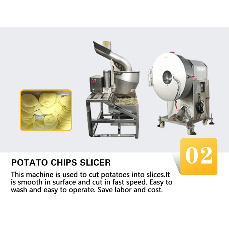 50 kg - 2000 kg - processamento automático de chips Banana - Máquina de preparação de batatas doces Linha de produção de chips