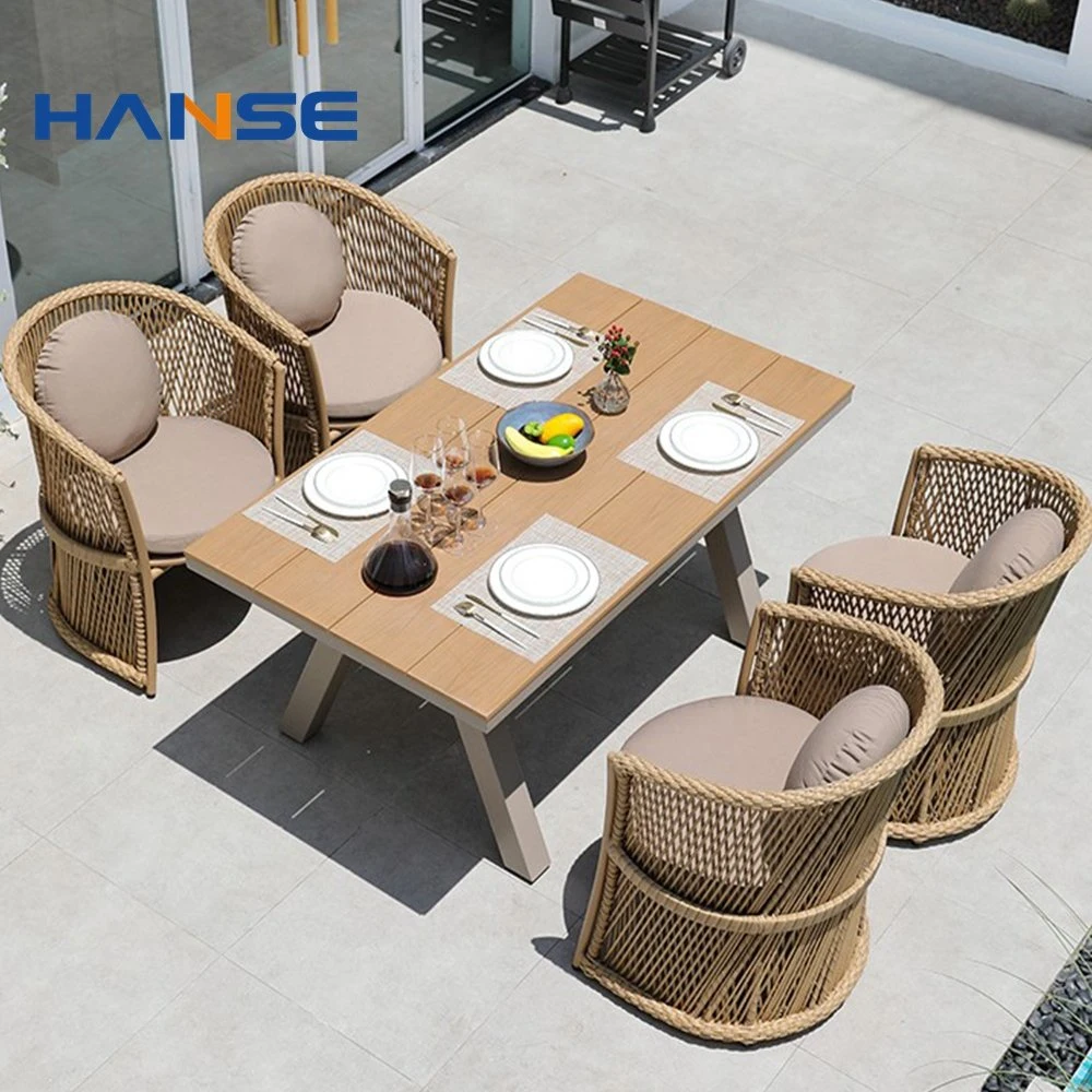 Best Garden Teak Round Table and Armchairs Customized Dimension Patio Dining Set Outdoor Garden Furniture