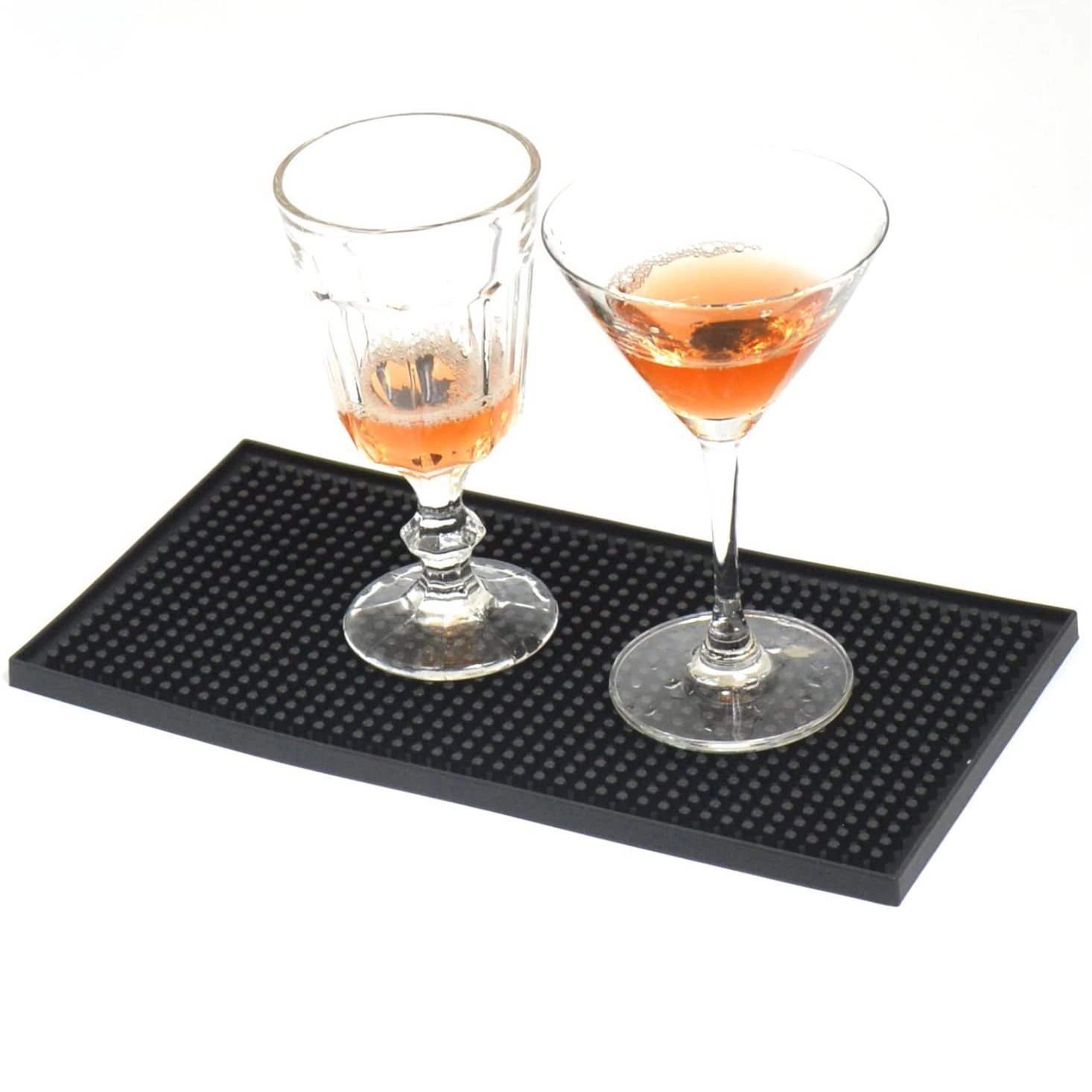 Black Bar Mats 12X18 Inches Drying Mats for Bars Restaurants