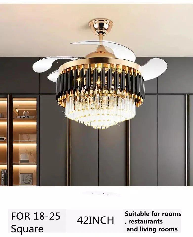 Crystal Chandelier with Fan 42inch with Remote Control Ceiling Fans with Crystal Chandeliers