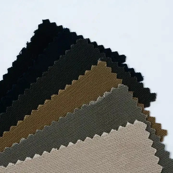 Enzyme Washing Grey Brown Schwarze Baumwoll- und Polyester-Textilstoffe Für die Anzugs- und Workwear-Produktion