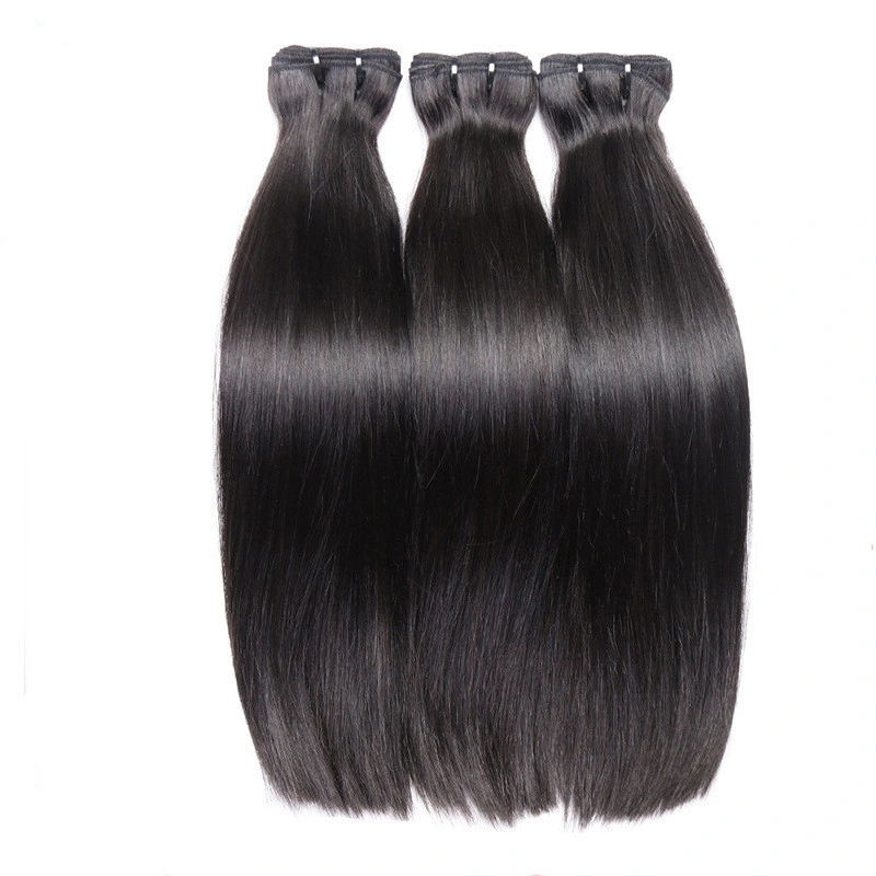 100% Human Virgin Wholesale/Supplier Natural Unprocessed Double Drawn Hair Wefts