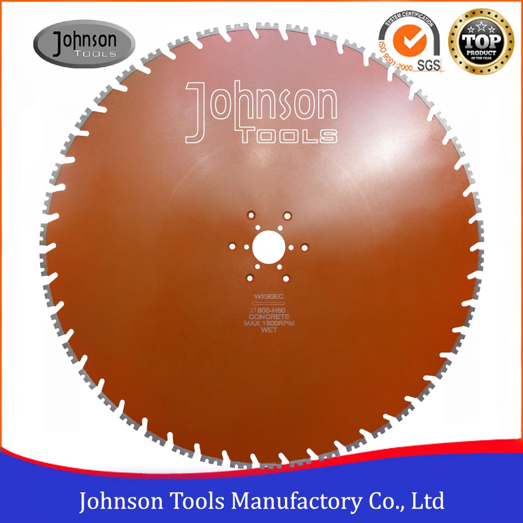 800mm Laser Welded Diamond Wall Saw Blade Reinforced Concrete Cutting Tools