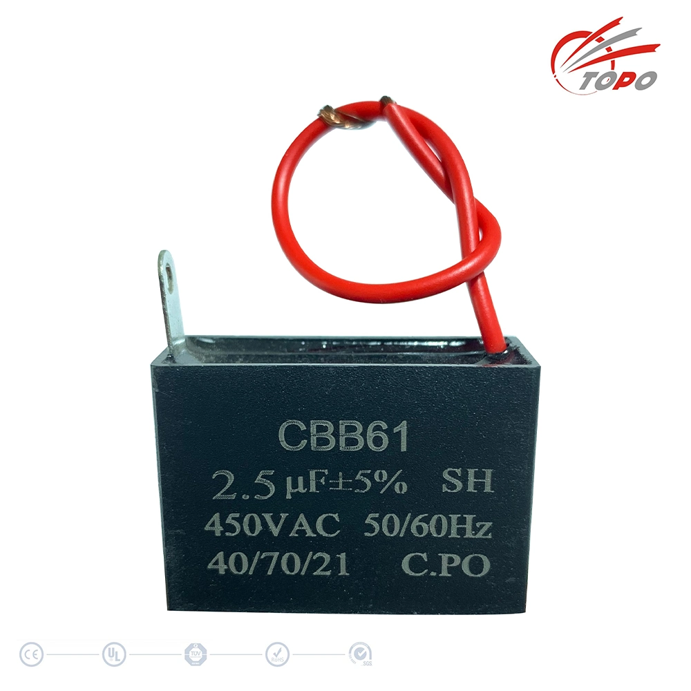 AC Motor Ceiling Fan Capacitor Price with Sh RoHS Polypropylene