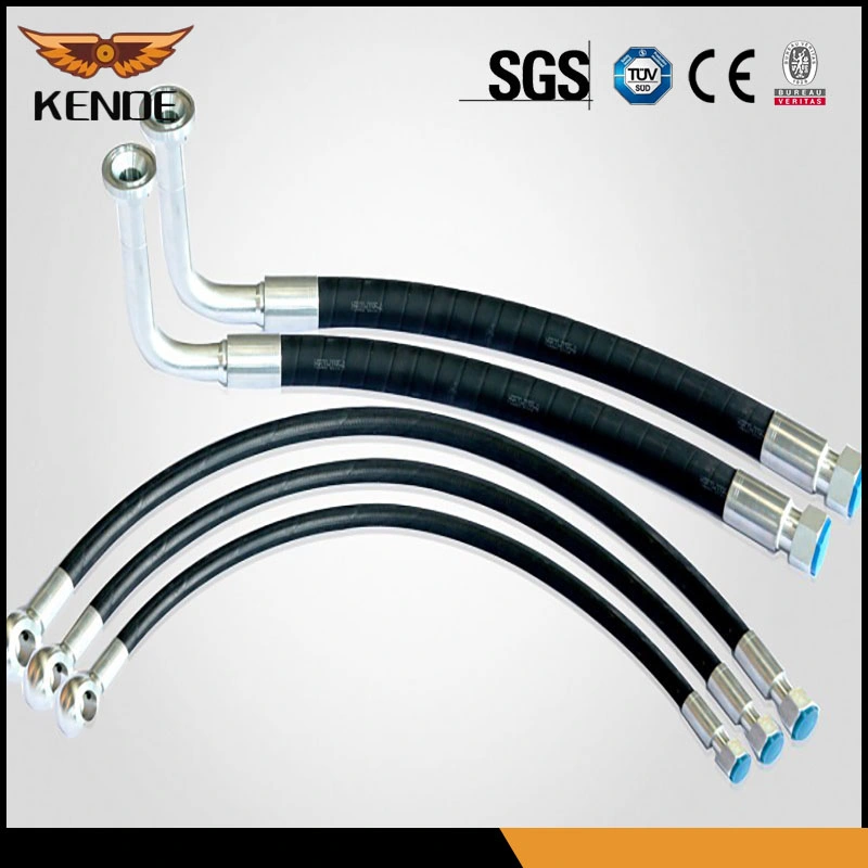 4sh High Pressure Spiral Reinforced Rubber Hydraulic Hose with Fitting Hydraulic Hose