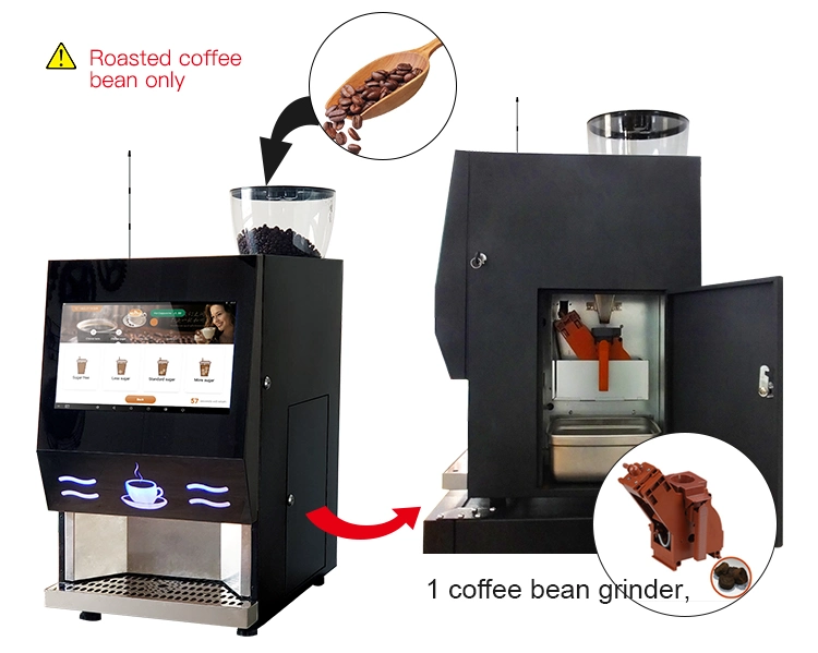 Self Service Freshly Ground Coffee Vending Machine Automatic Payment System