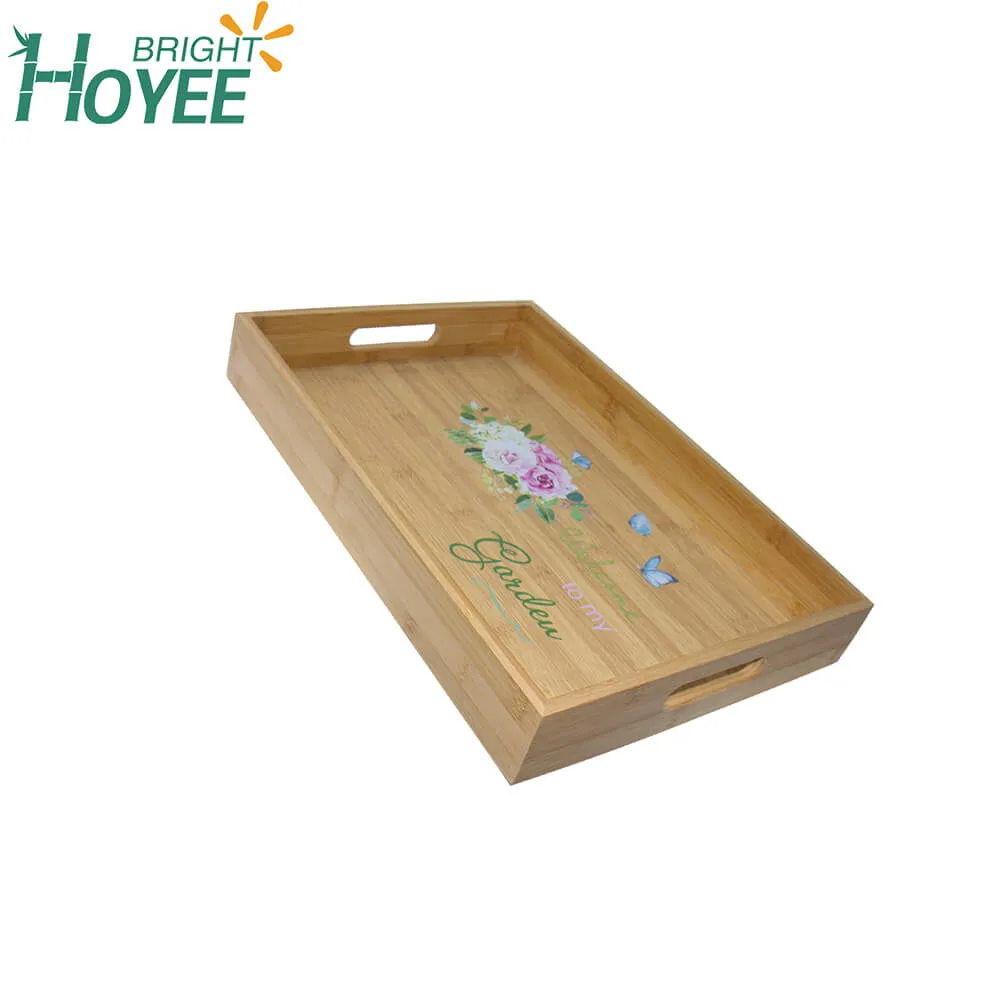 Wholesale/Supplier Bamboo Retangle Serving Tray for Storage Food and Plate