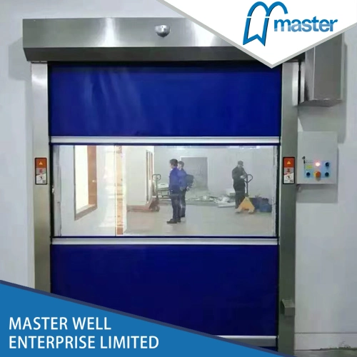 High Speed Sheet Shutter Door Rapid Industrial Insulated Spiral Roll-up PVC Fast Door