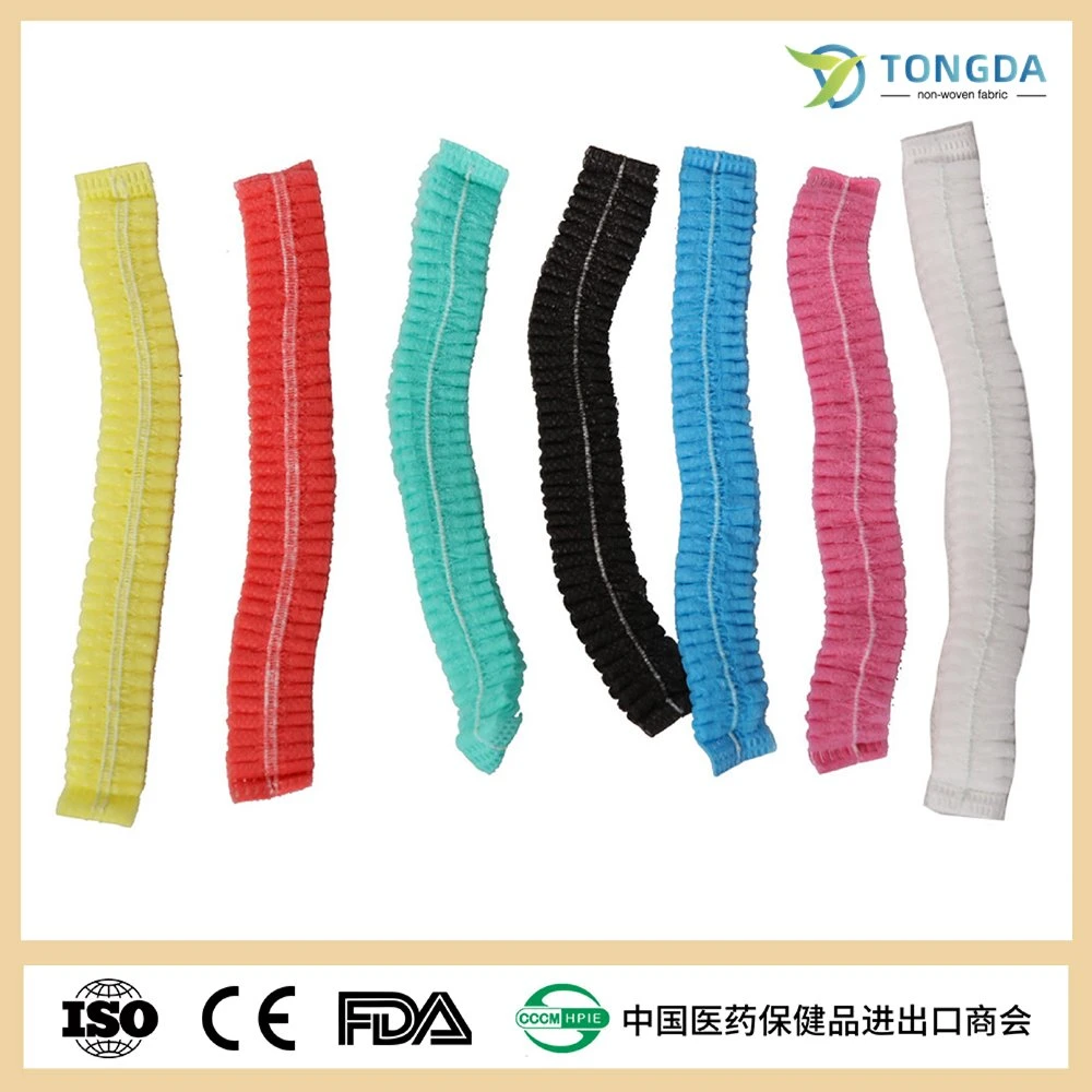 Round Double Elastic Non-Woven Disposable Clip Cap hospital use