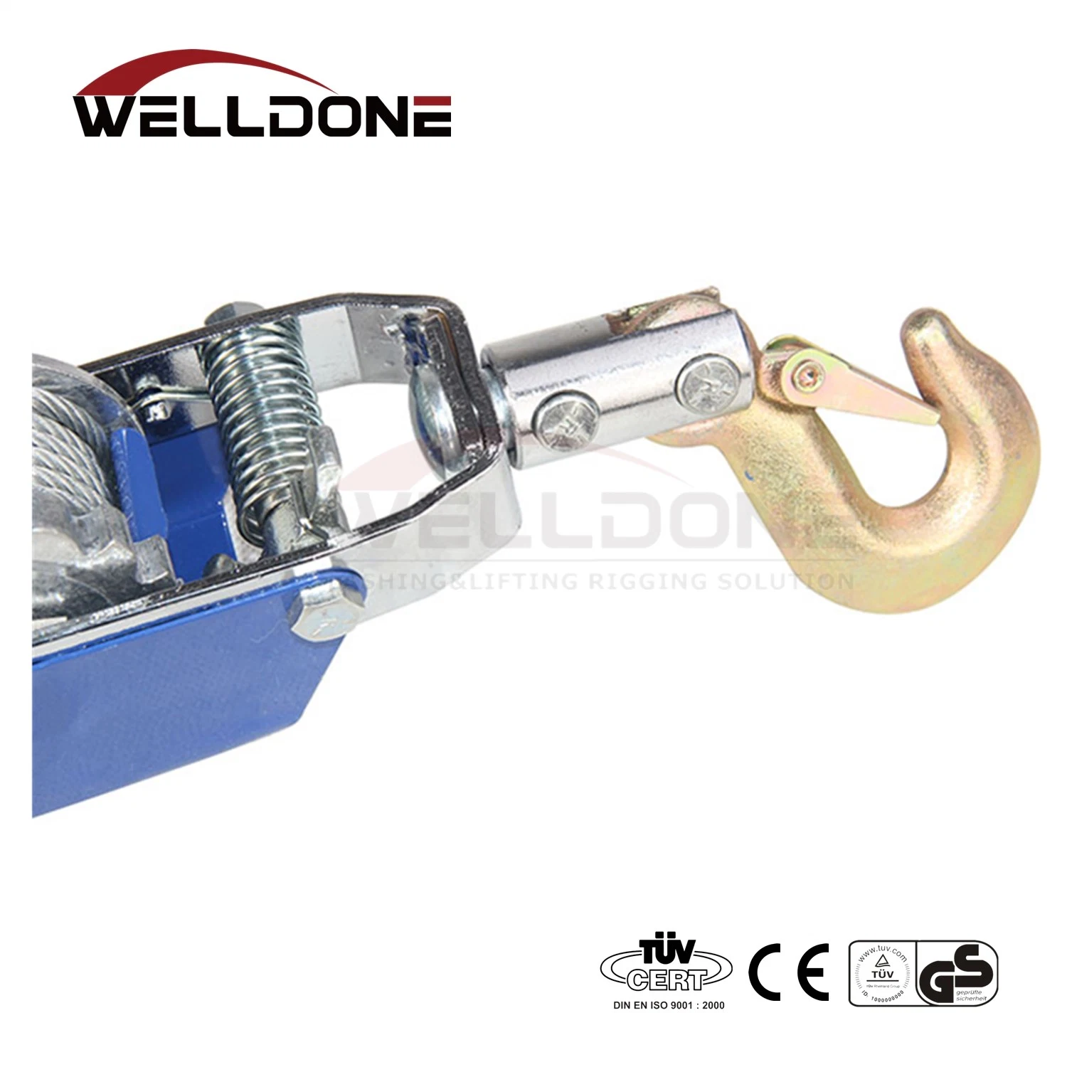 Portable Aluminum High Strength Steel Wire Cable 2.5 Ton Cable Winch Puller