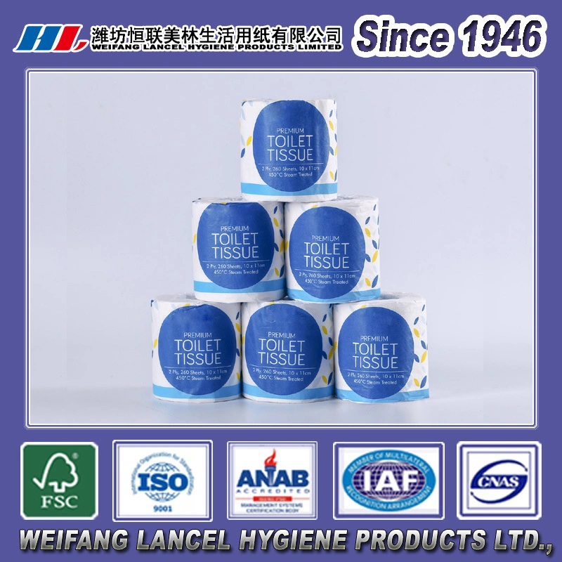 Customed Disposable White Virgin Toilet Tissue Roll