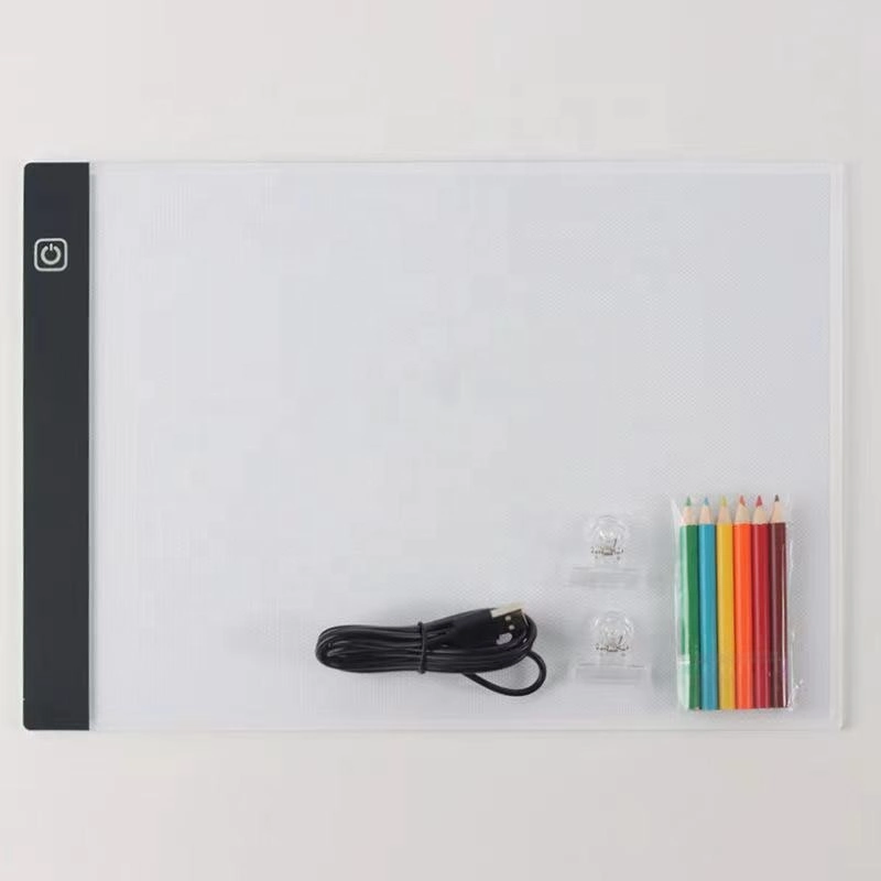 Caja de luz de trazado portátil para dibujo - Mesa de luz profesional Con 4 Magnets-Ultra-Thin Light Board con una bolsa a juego &amp; Cable USB para pintura de diamantes