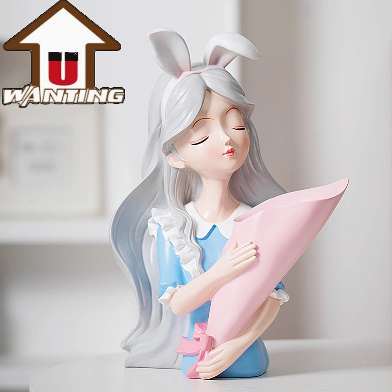 Wholesale/Supplier Resin Crafts Alice Bouquet Figurine Wedding Decoration Promotional Gift Home Decor