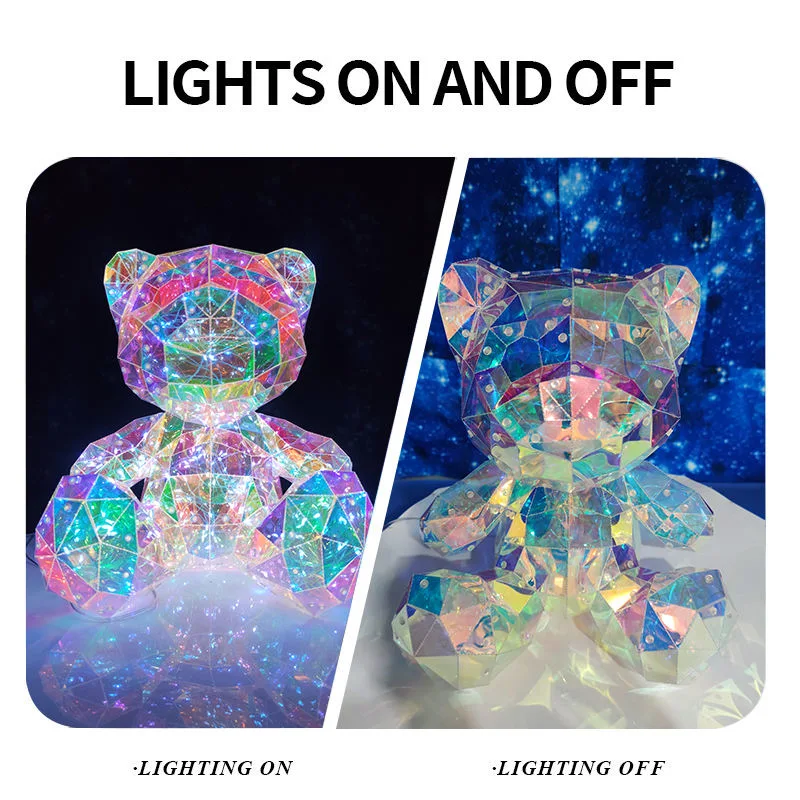 Teddy Bear LED Lights Decoration Night Lamps Valentines Day Christmas Lights Gifts