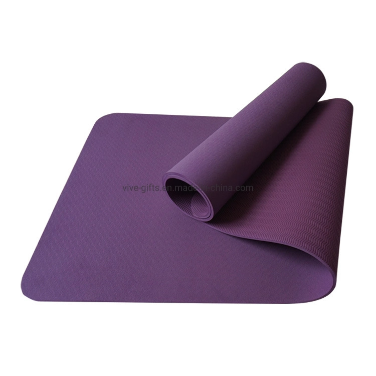 Comercio al por mayor de etiqueta privada de microfibra de caucho natural de TPE alfombrilla de gimnasia Yoga Mat