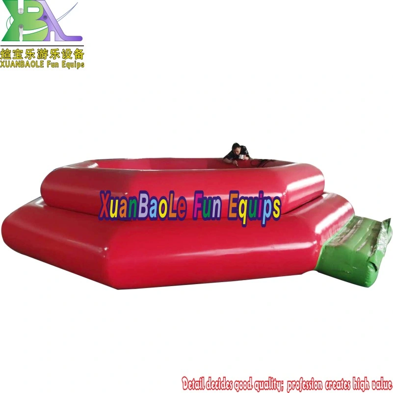 Four Slides Splash Inflatable Floating Slide / Lake Water Park Toy for Water Games