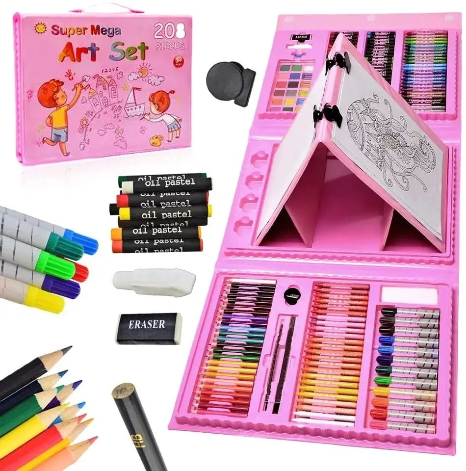 Großhandel/Lieferant 208PCS Crayons Aquarell Kinder′ S Ölgemälde Stock Malerei Zeichnung Spielzeug Kunst Set Geburtstagsgeschenk