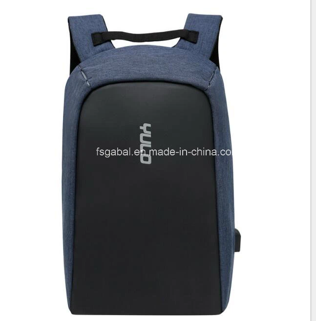 Mochila de viaje para computadora portátil con cargador USB externo de moda y antirrobo