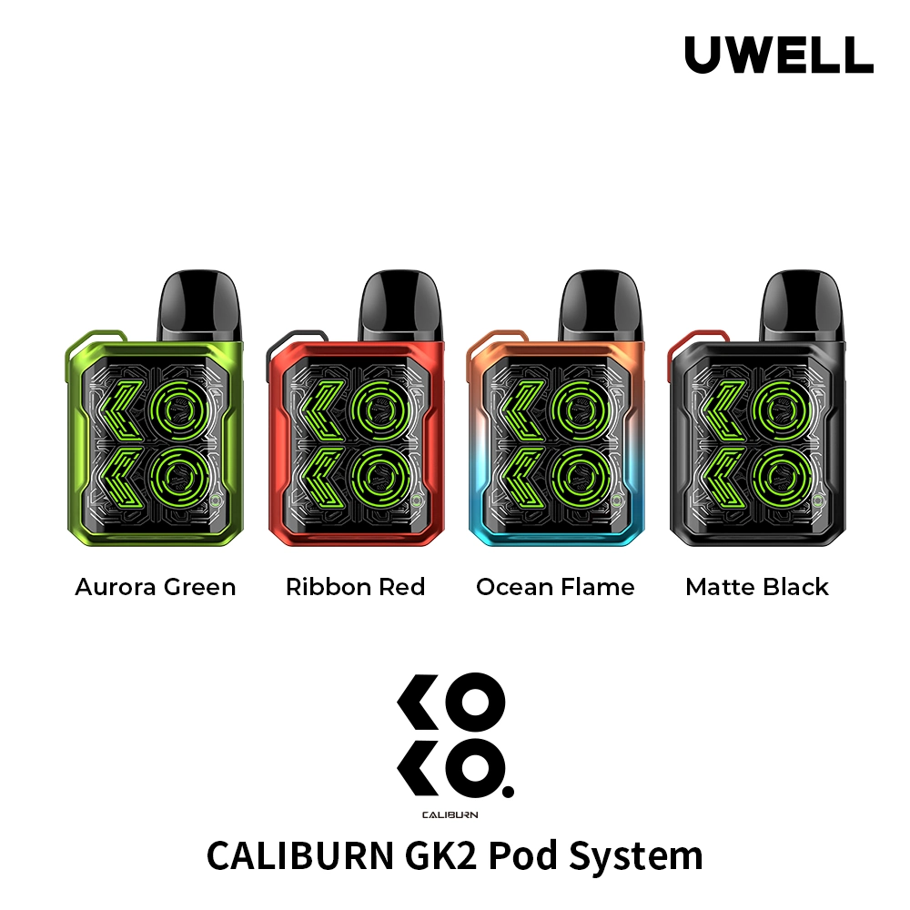 690mAh batería de 18W 2ml 1.2ohm Vape plumas cigarrillo electrónico Uwell Caliburn GK2 Sistema Pod