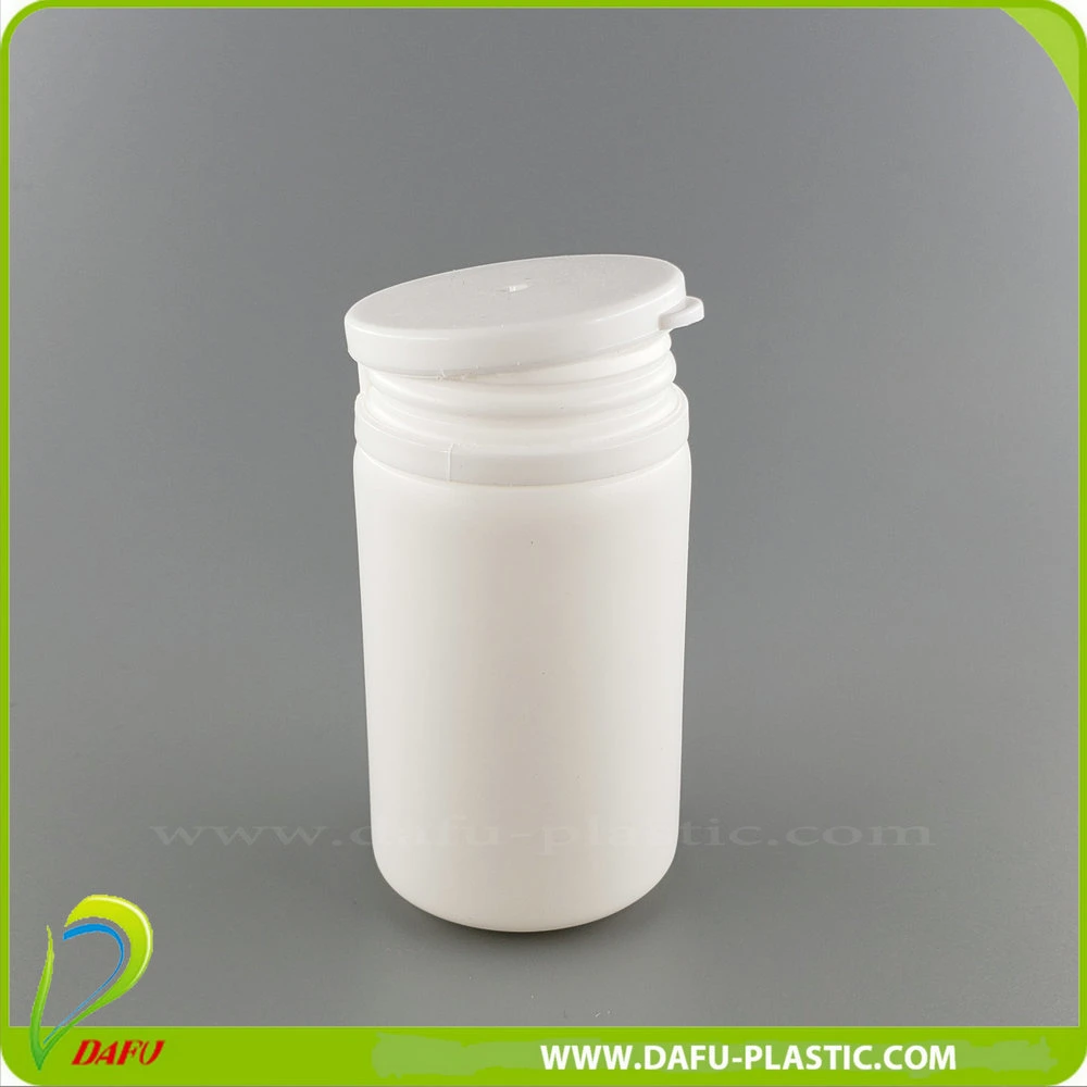 HDPE 70ml Plastic Jar Round Capsule Bottle with Flip Top Cap