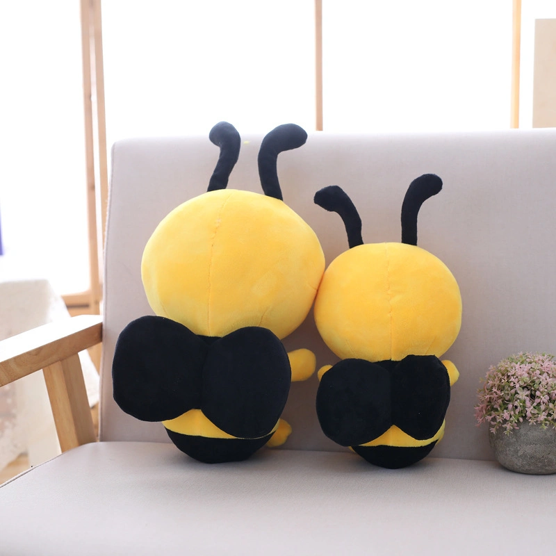 Cute Cartoon Yellow Bee Plush Toy 45cm Hardworking Yellow Bee Plush with Sleep Story Toy Soft Stuffed Plush Gifts for Children