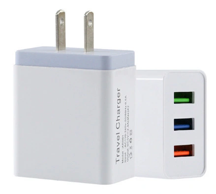 3A 3-Port Fast Quick Charge QC 3.0 USB Hub Wall Charger Power Adapter EU Plug for iPhone Samsung Mobile Phone