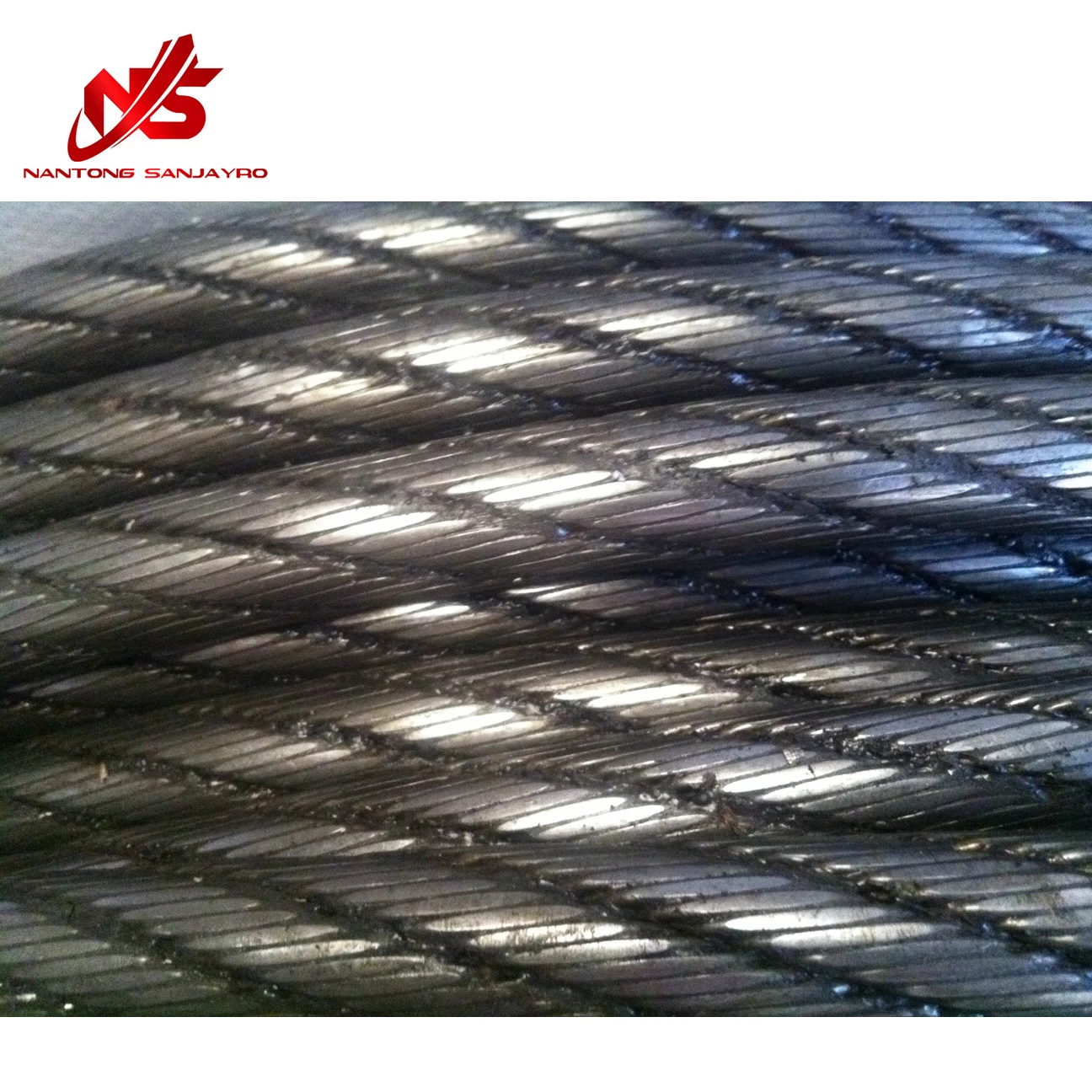 Compacted Steel Wire Rope 4vx39s+5FC Ungalvanized Cable Wire Oil Yellow Grease