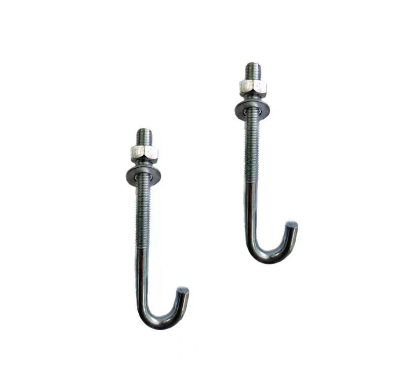 Carbon Stainless Steel Zinc Plated L J U Building Accessor Anchor Bolt