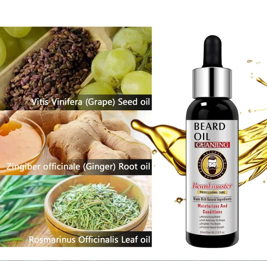 No Side Effect Guanjing Beard Oil 60ml for Moustache Nurising