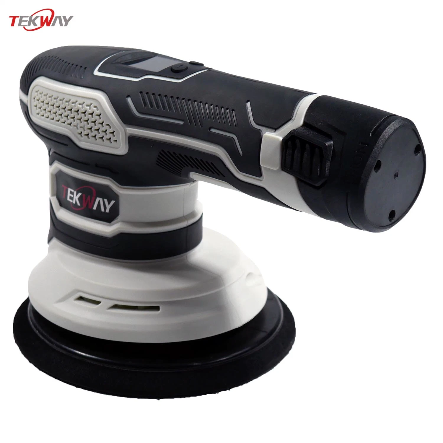 Nouveau produit Tekway 12V avec LED Voiture d'affichage numérique sans fil électrique Polisherlithium fartage et Machine à polir 150mm réglable cireuse à vitesse variable