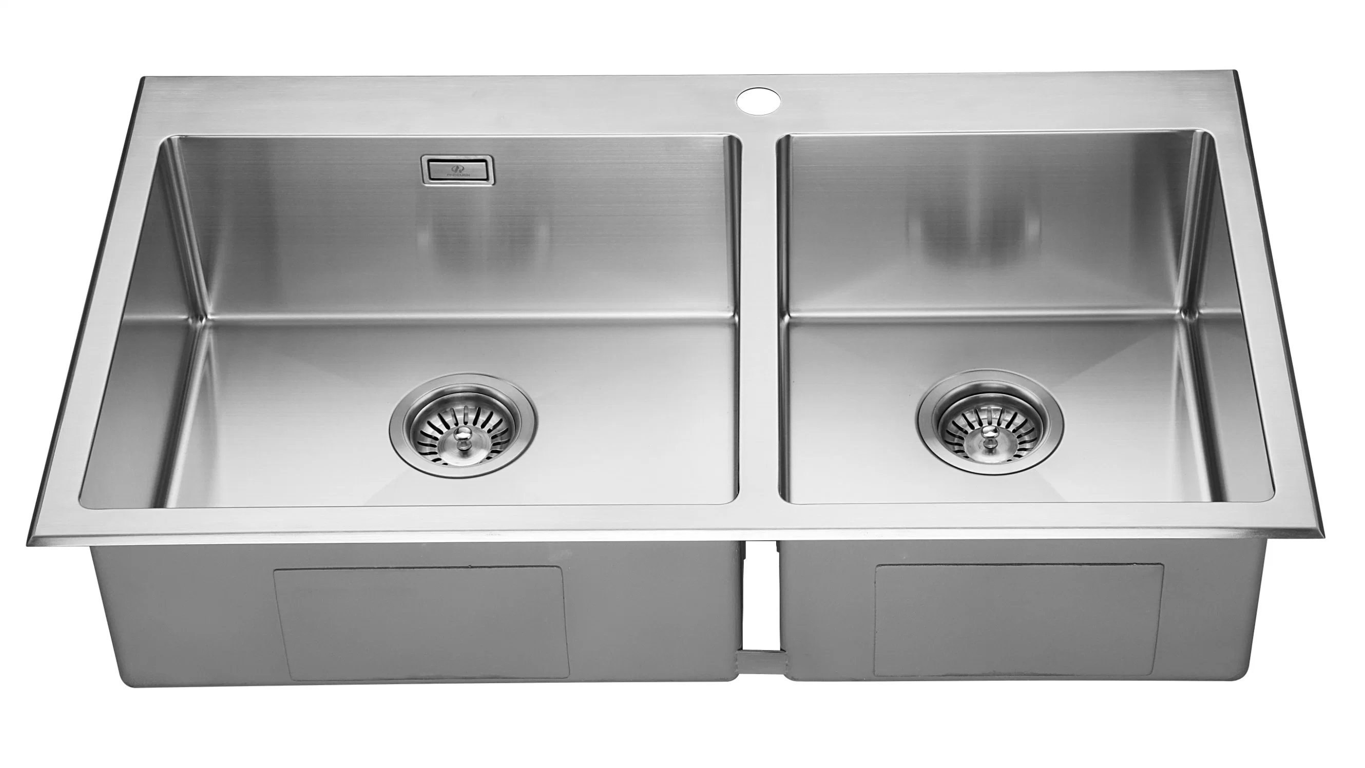 High quality/High cost performance  SS304 30inch Topmount Double Bowl with Faucet Hole