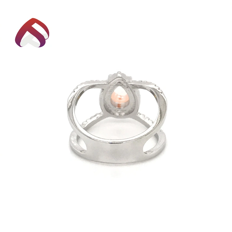 925 Sterling Silver Creative Hollow مع مجوهرات CZ (RG85028LQ)