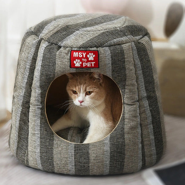 Creative Doggie Cartoon Style Semi-Enclosed Pet House Bed